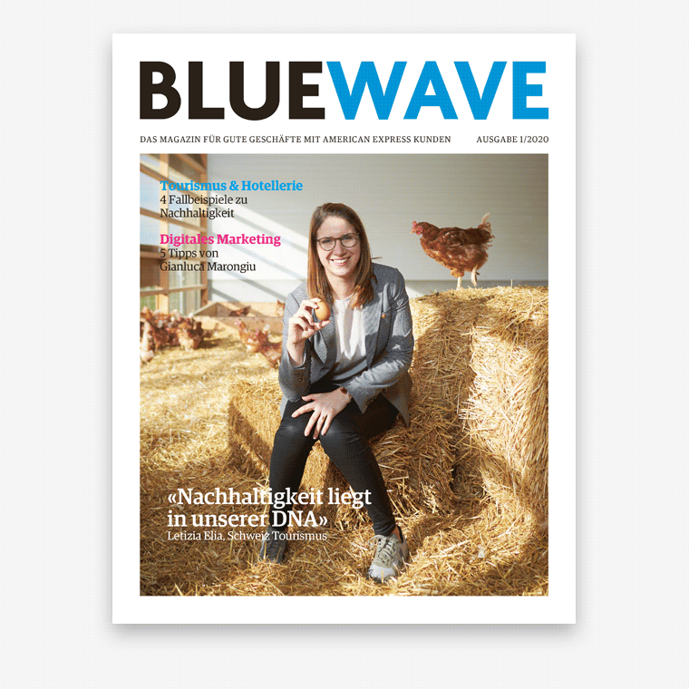 American Express Partnermagazin Bluewave: für Hotels, Restaurants und Boutiquen